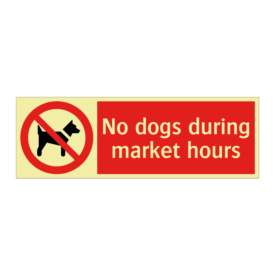 No dogs during market hours