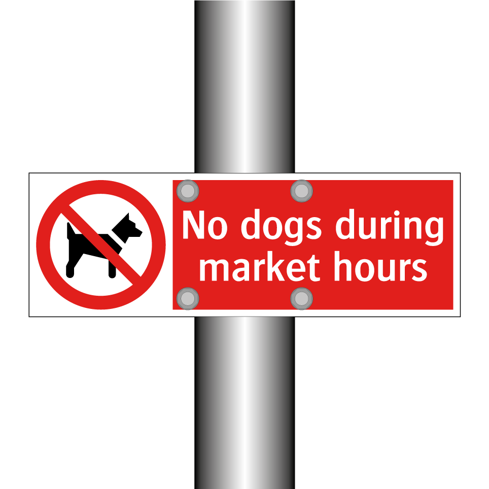 No dogs during market hours