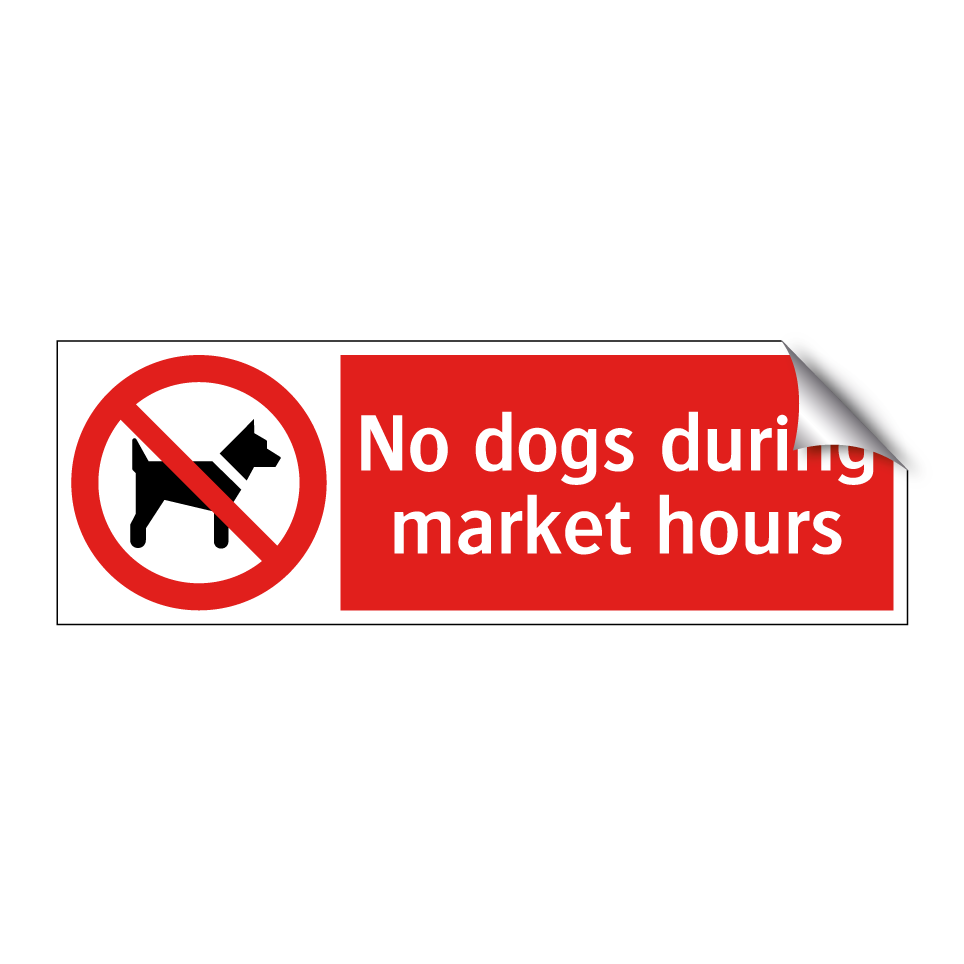 No dogs during market hours
