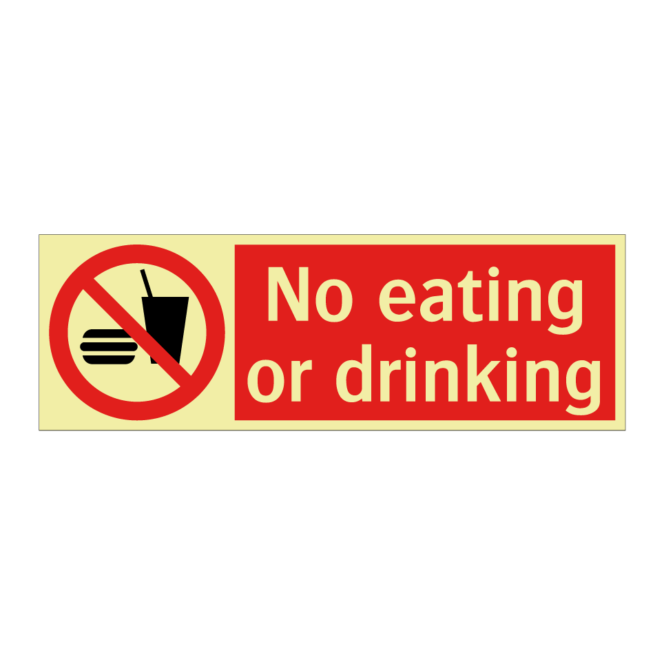No eating or drinking