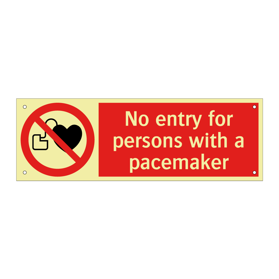 No entry for persons with a pacemaker