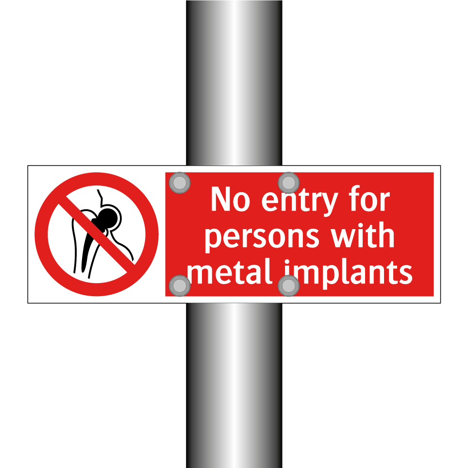 No entry for persons with metal implants