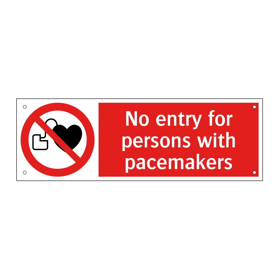 No entry for persons with pacemakers