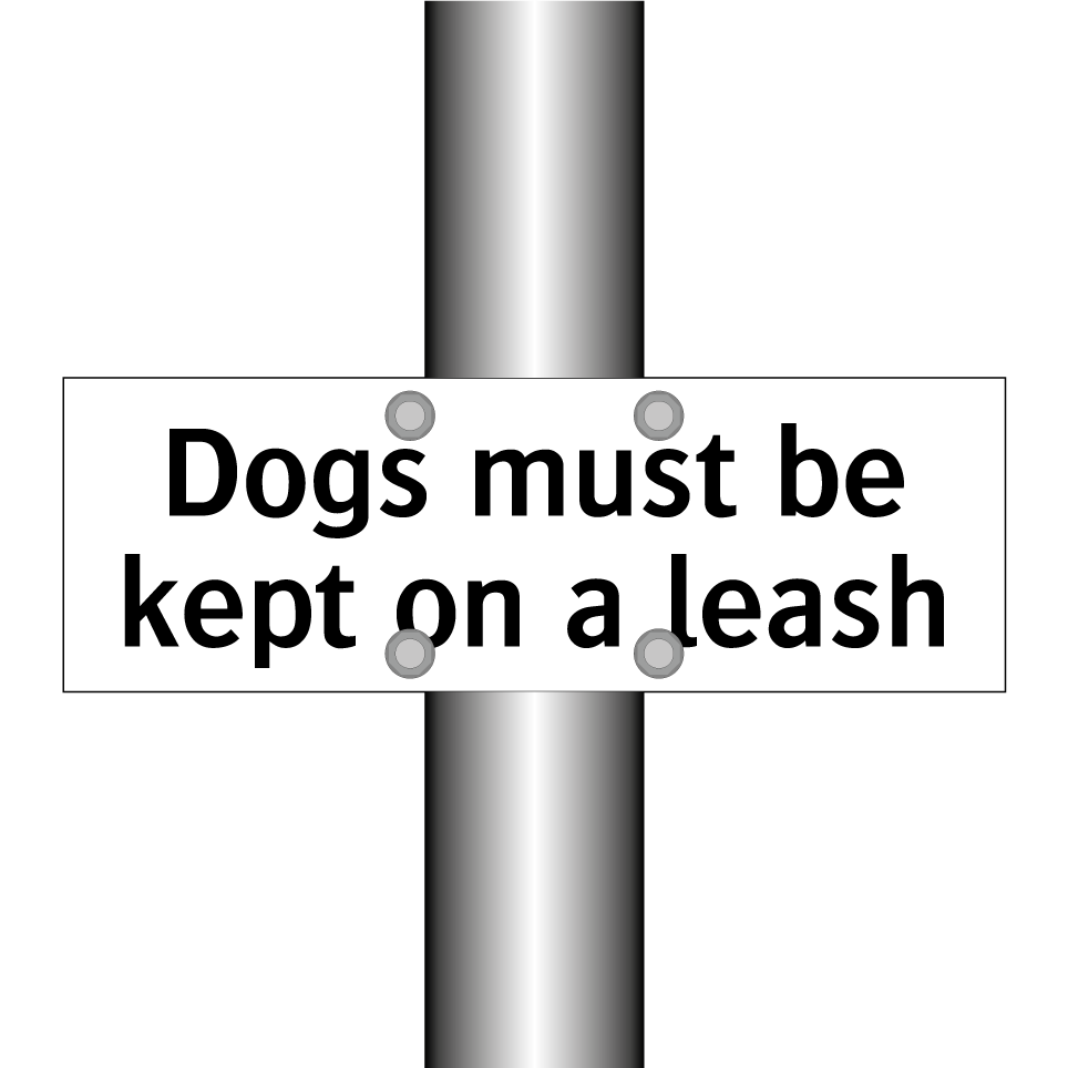 Dogs must be kept on a leash