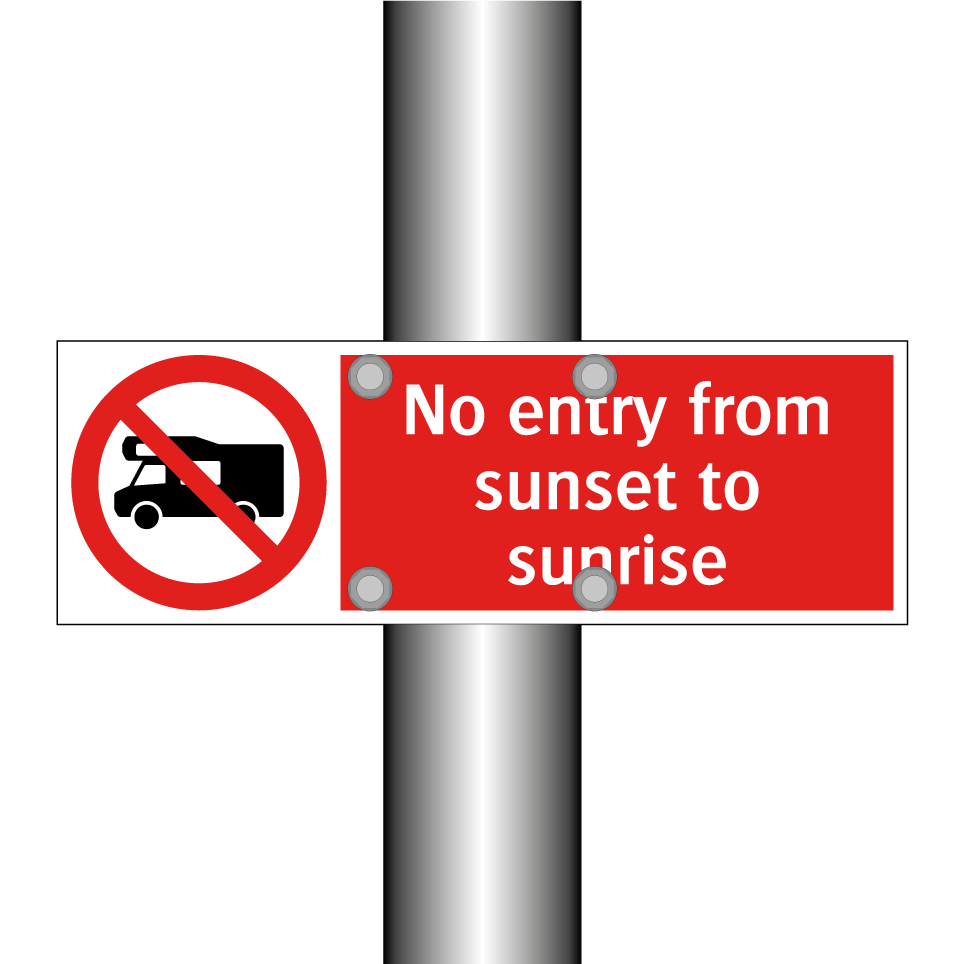 No entry from sunset to sunrise