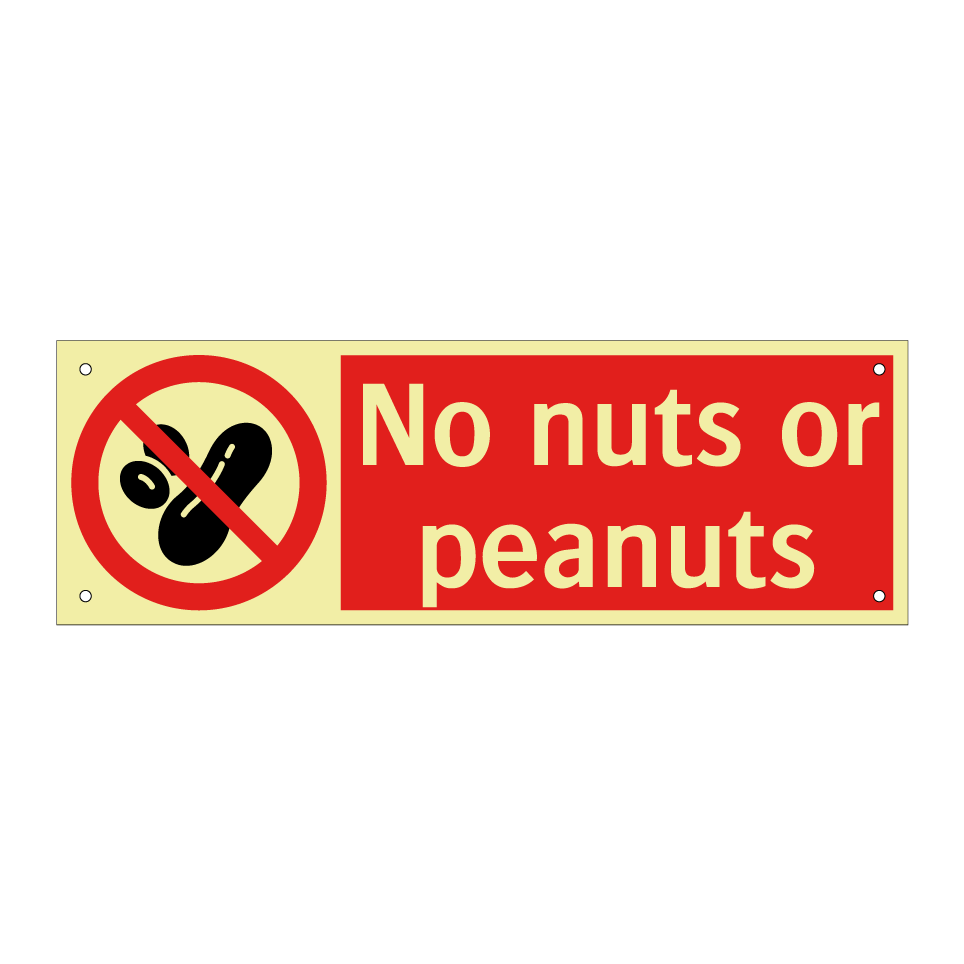 No nuts or peanuts