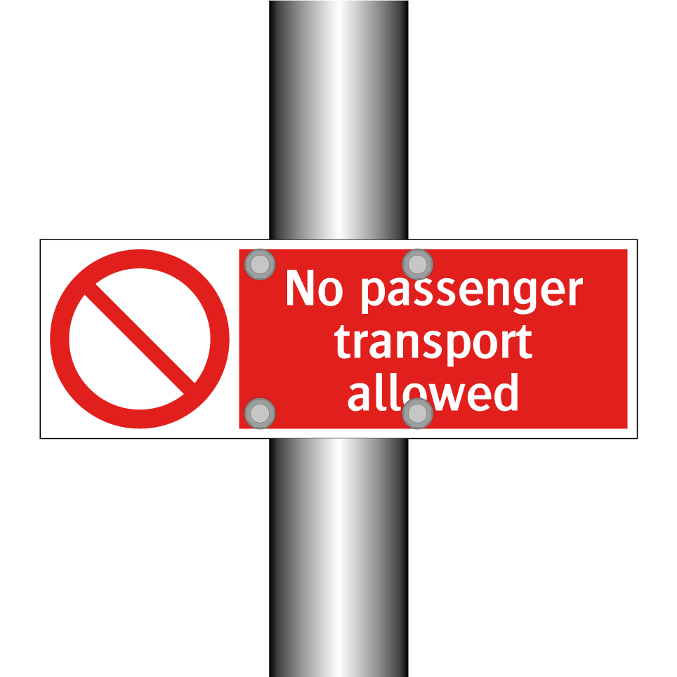 No passenger transport allowed