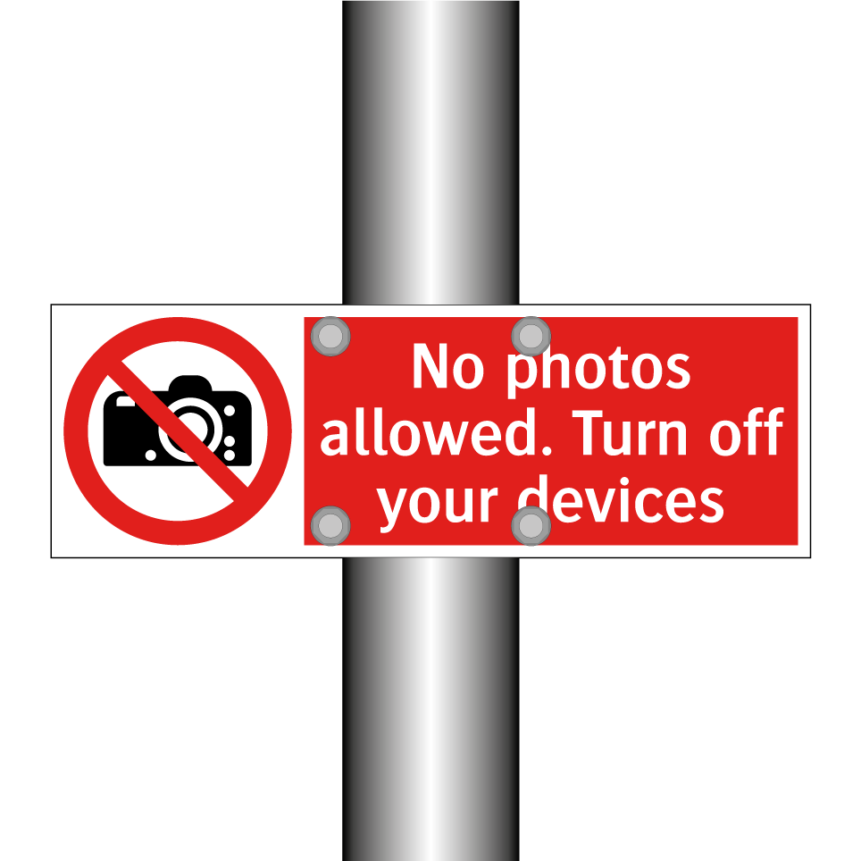No photos allowed. Turn off your devices
