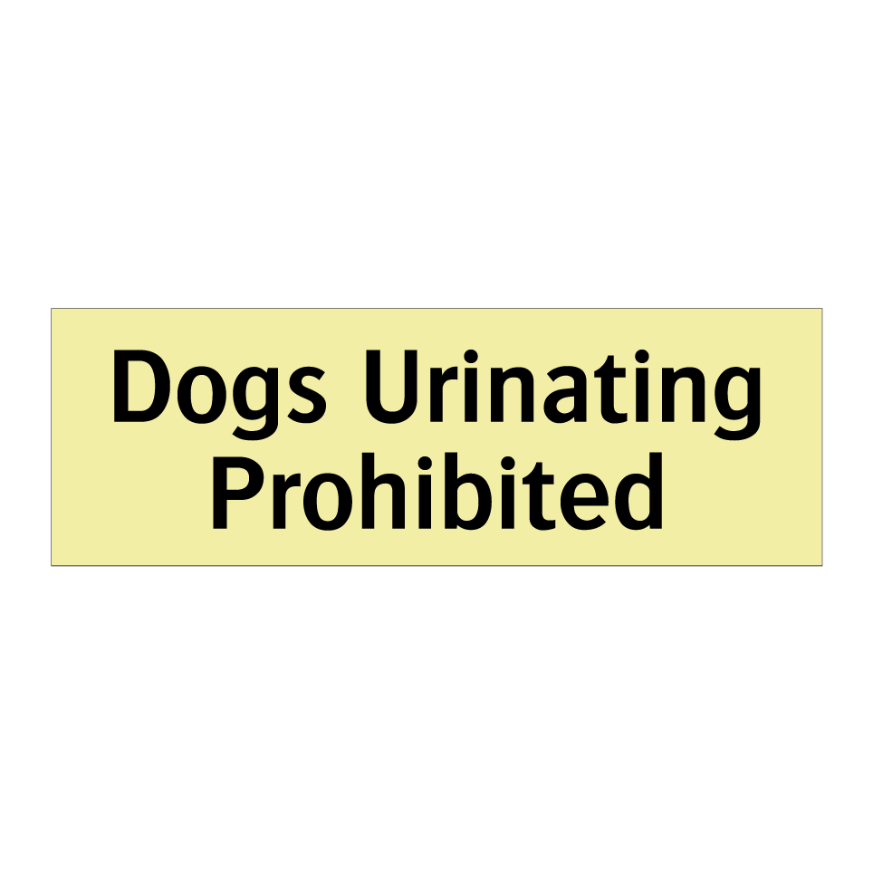 Dogs Urinating Prohibited