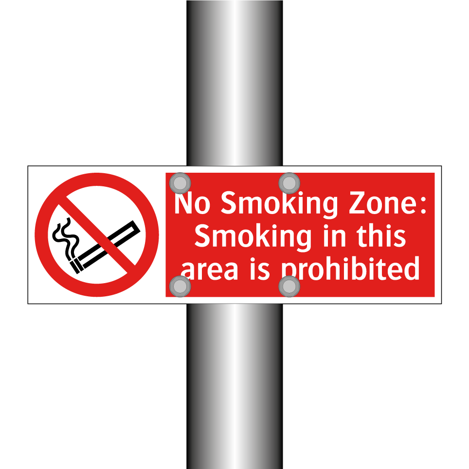 No Smoking Zone: Smoking in this area is prohibited