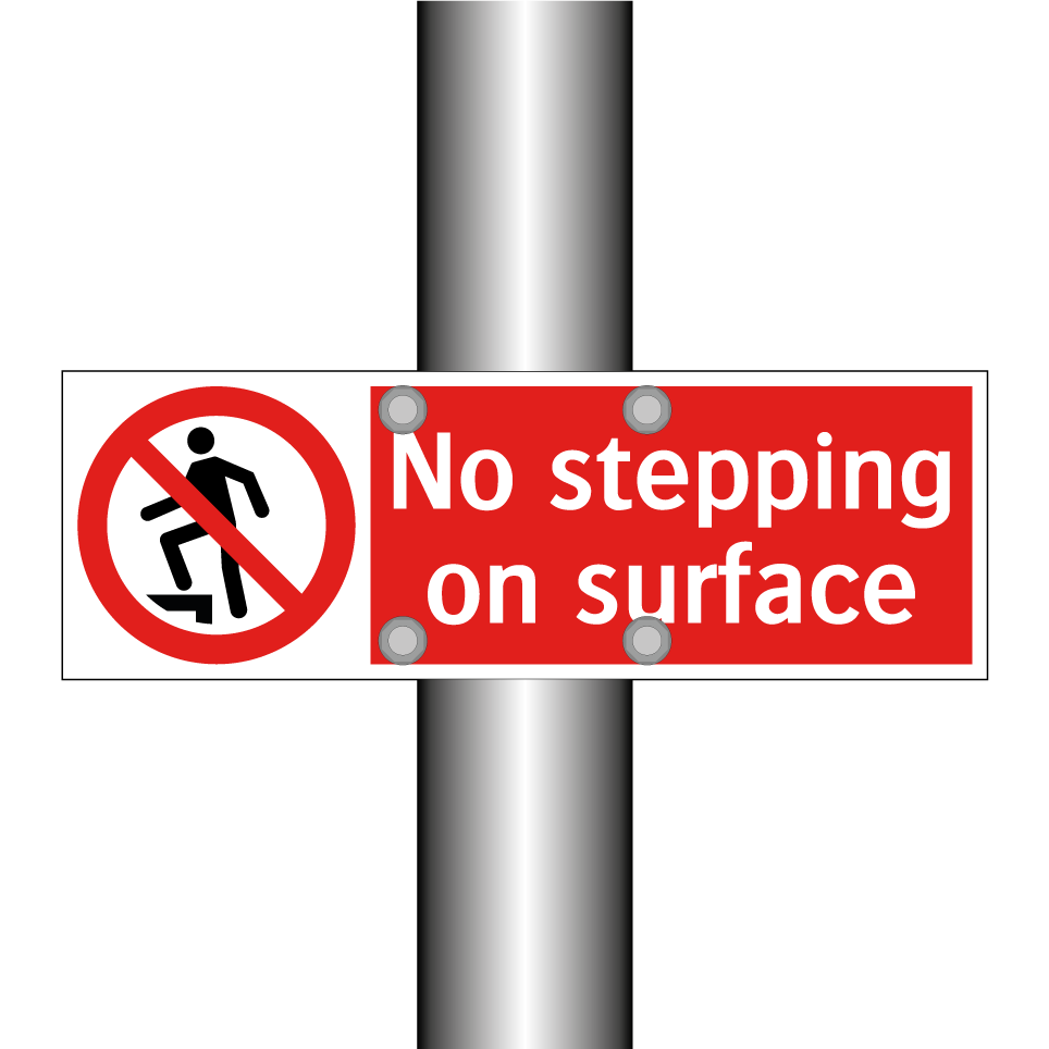 No stepping on surface