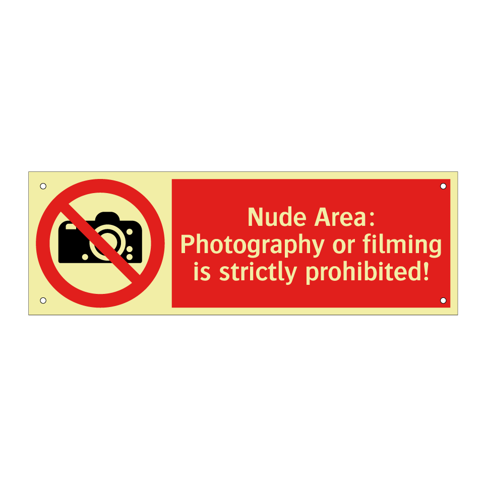 Nude Area: Photography or filming is strictly prohibited!