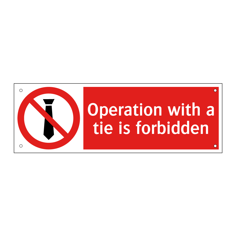 Operation with a tie is forbidden