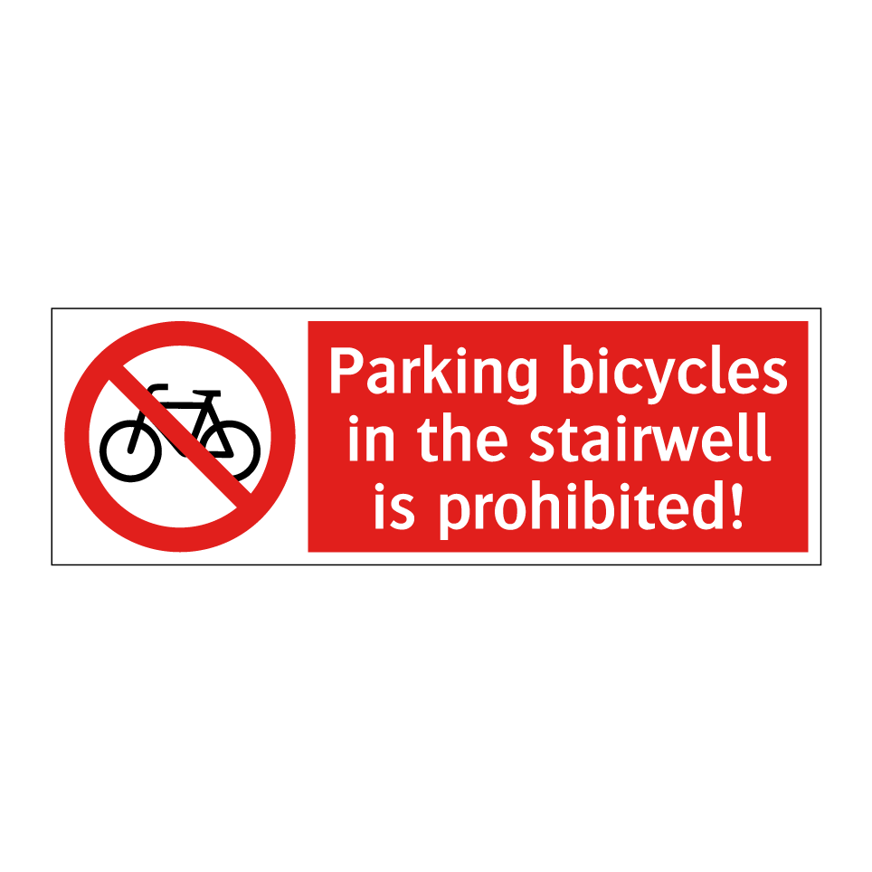Parking bicycles in the stairwell is prohibited!