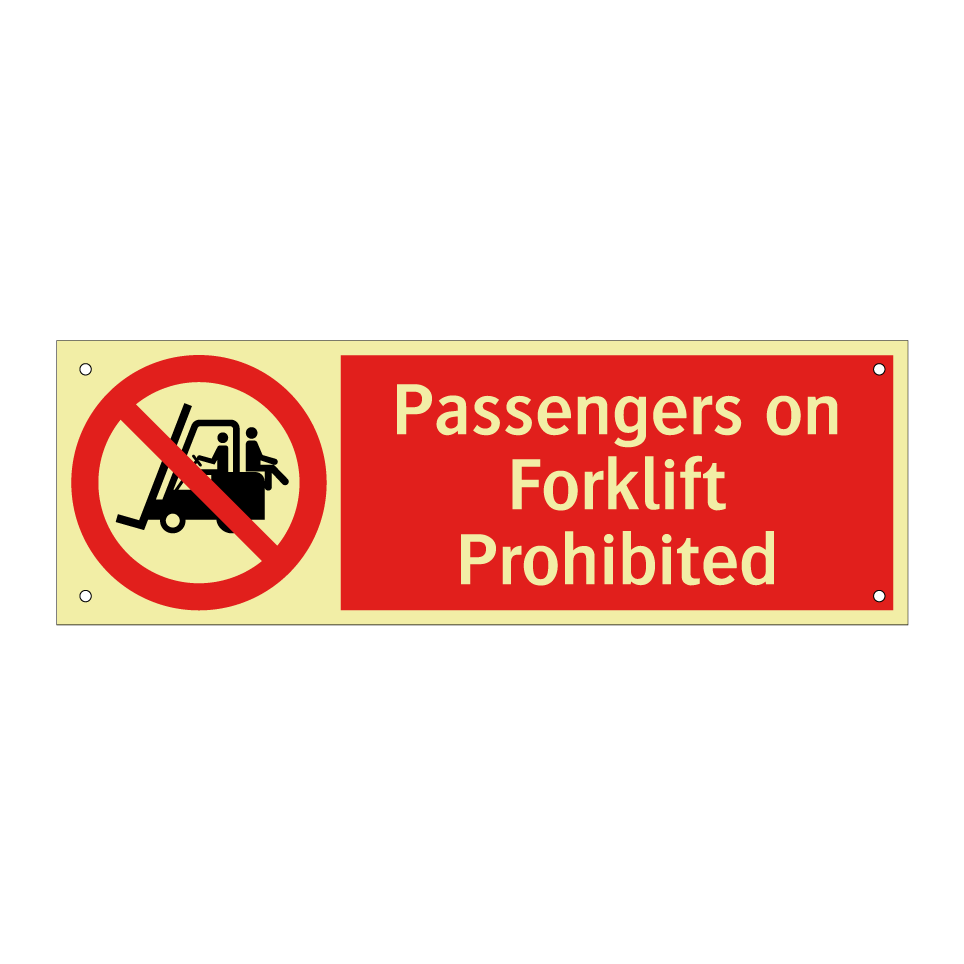 Passengers on Forklift Prohibited