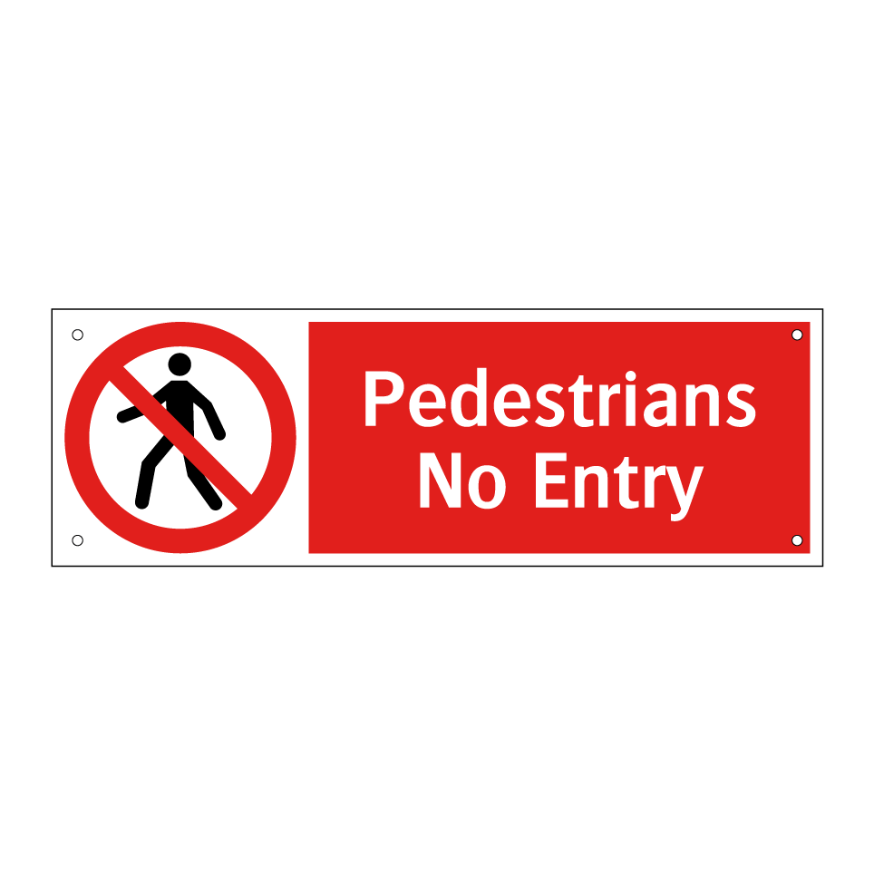 Pedestrians No Entry