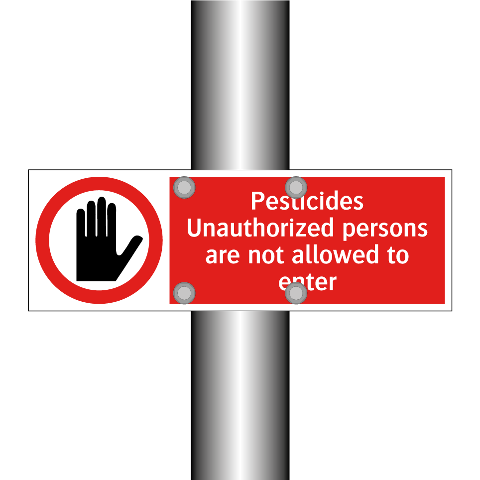 Pesticides Unauthorized persons are not allowed to enter