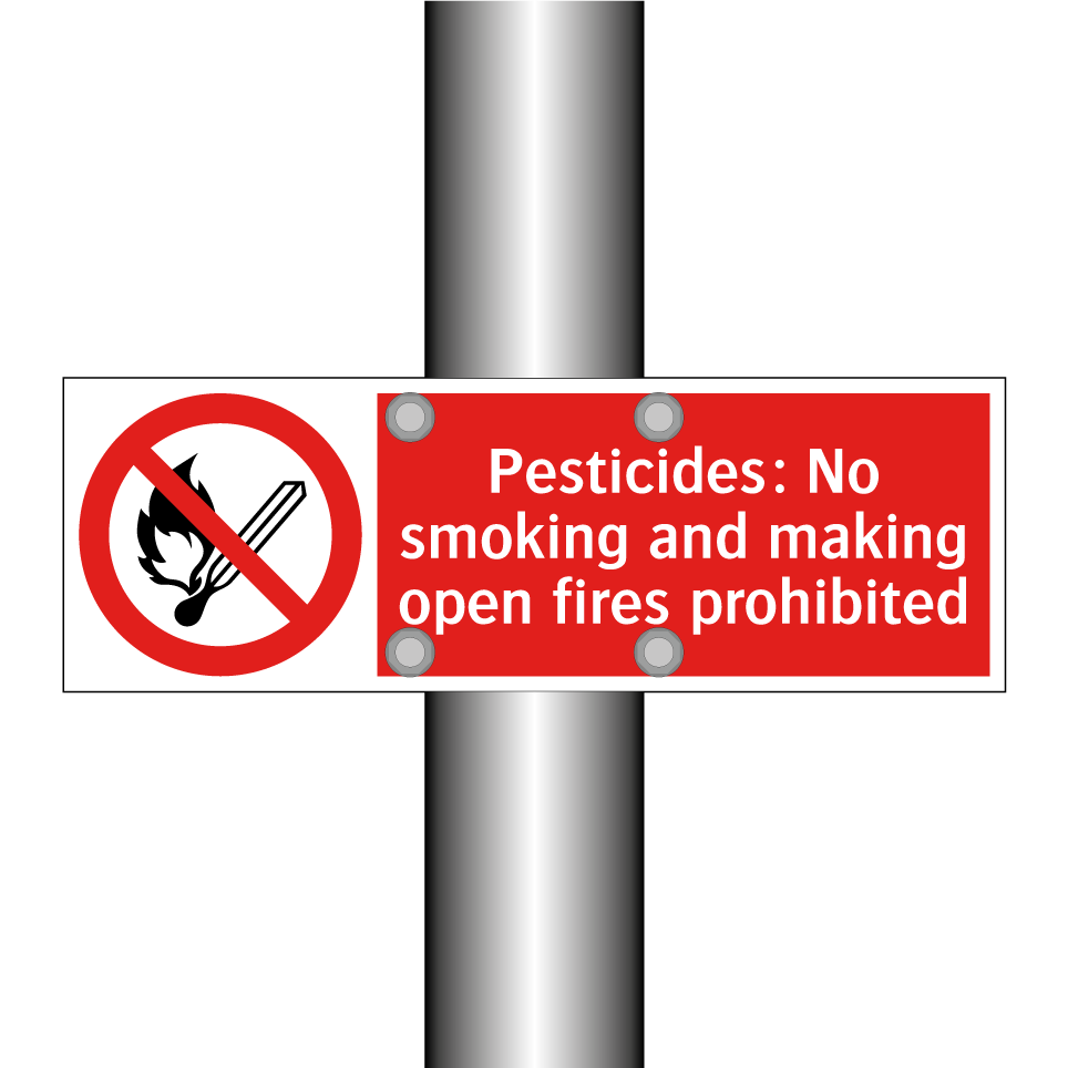 Pesticides: No smoking and making open fires prohibited