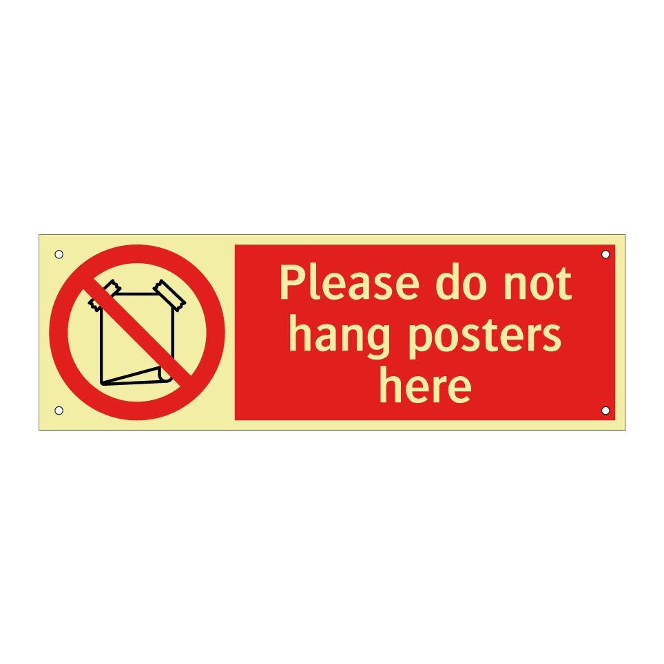 Please do not hang posters here