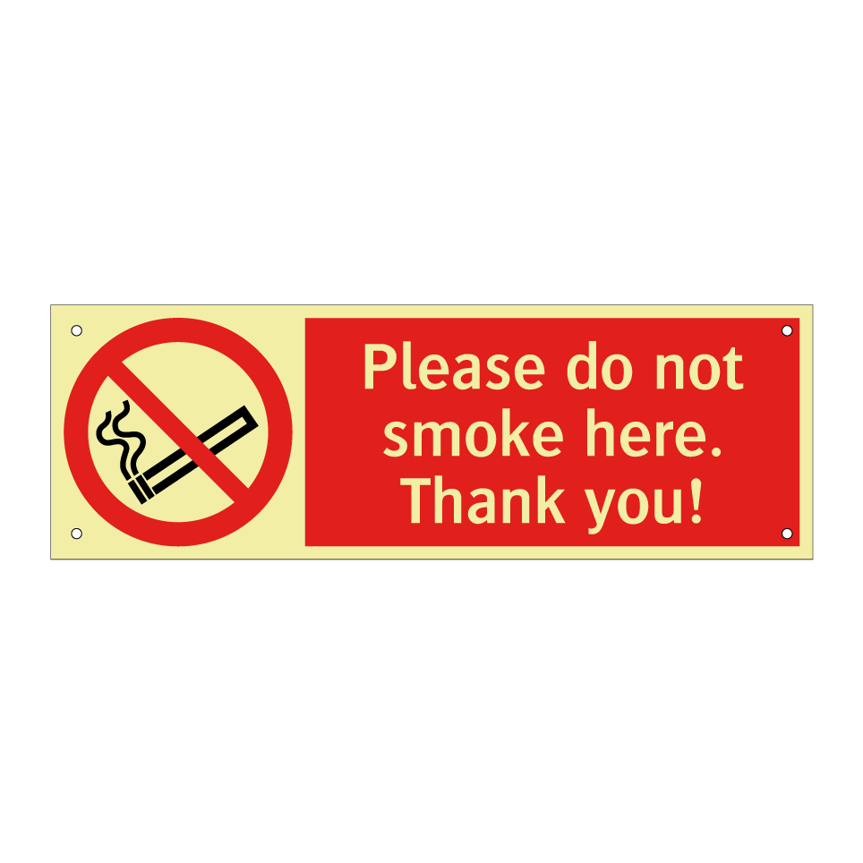 Please do not smoke here. Thank you!