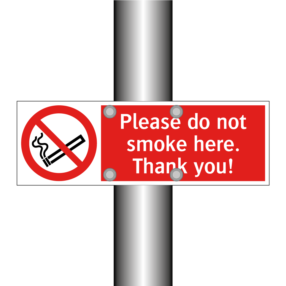 Please do not smoke here. Thank you!