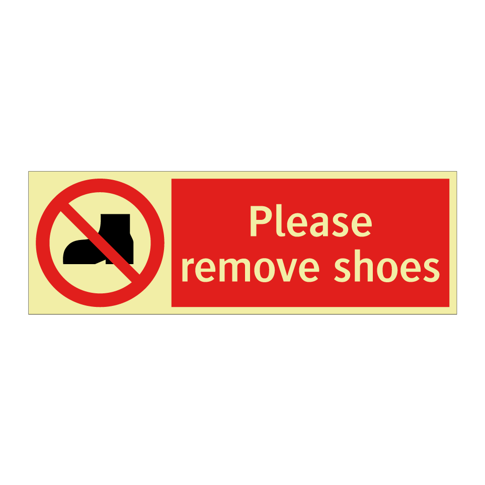 Please remove shoes