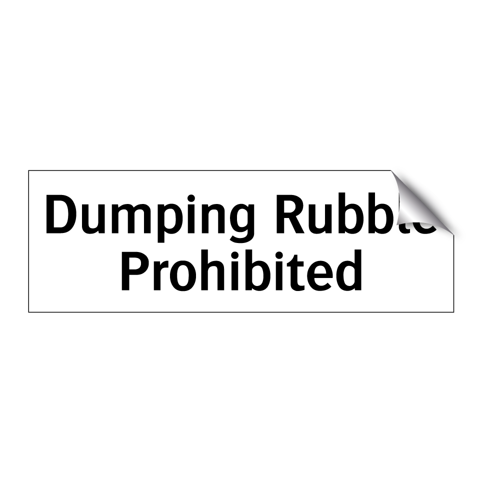 Dumping Rubble Prohibited