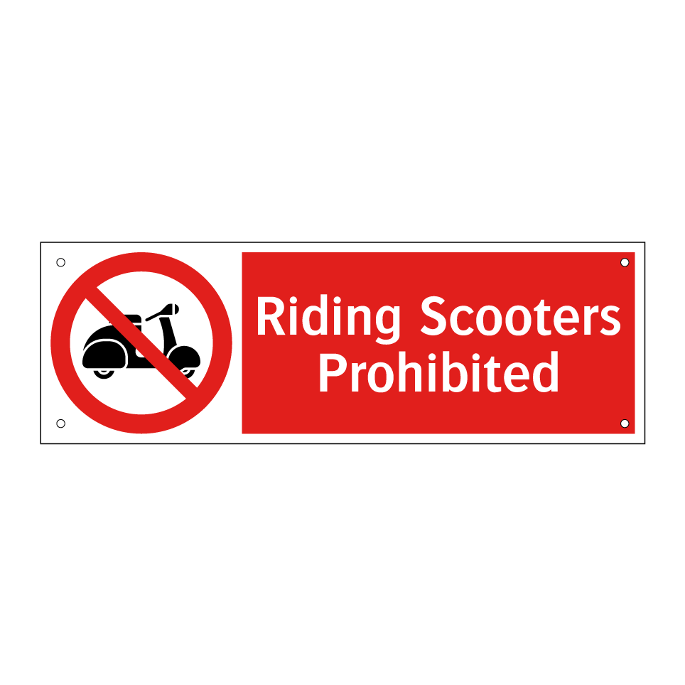 Riding Scooters Prohibited