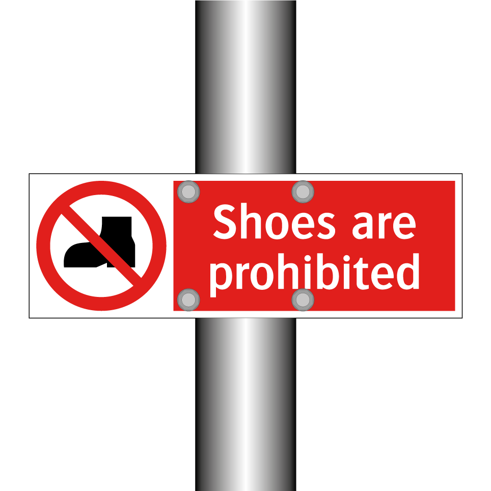 Shoes are prohibited