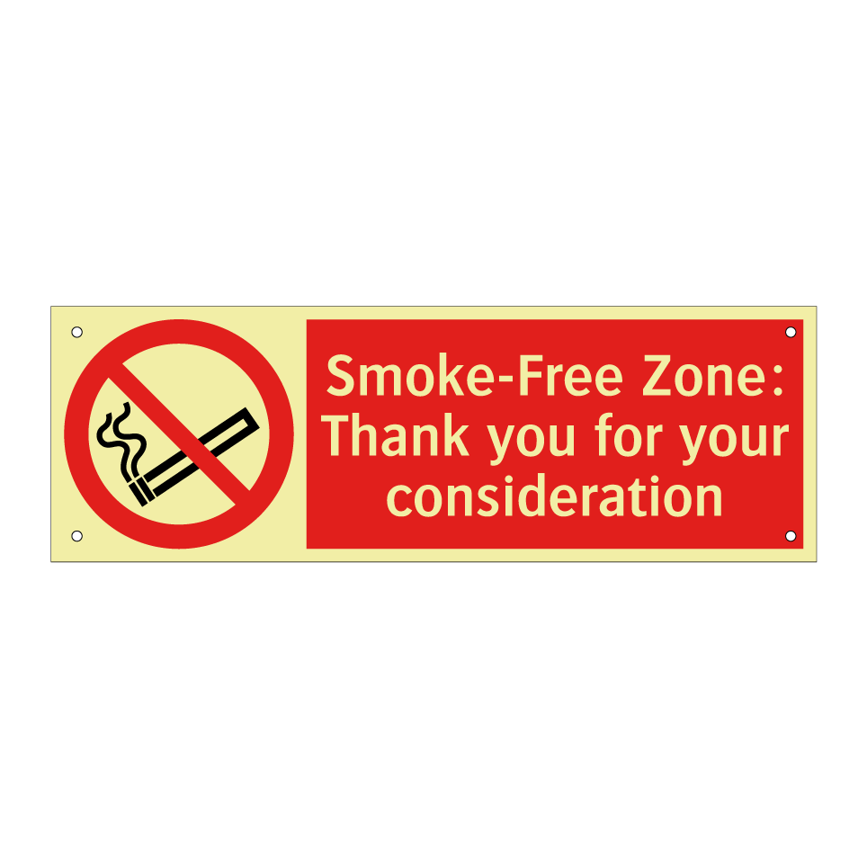 Smoke-Free Zone: Thank you for your consideration