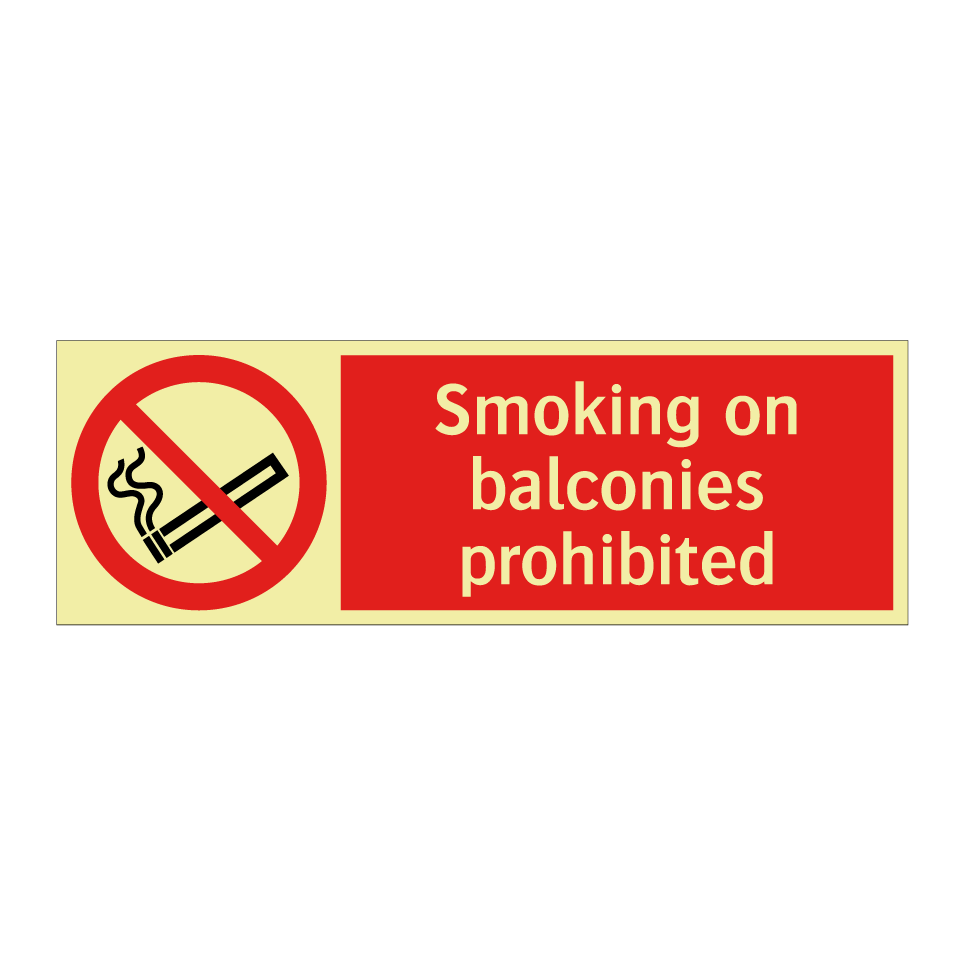 Smoking on balconies prohibited