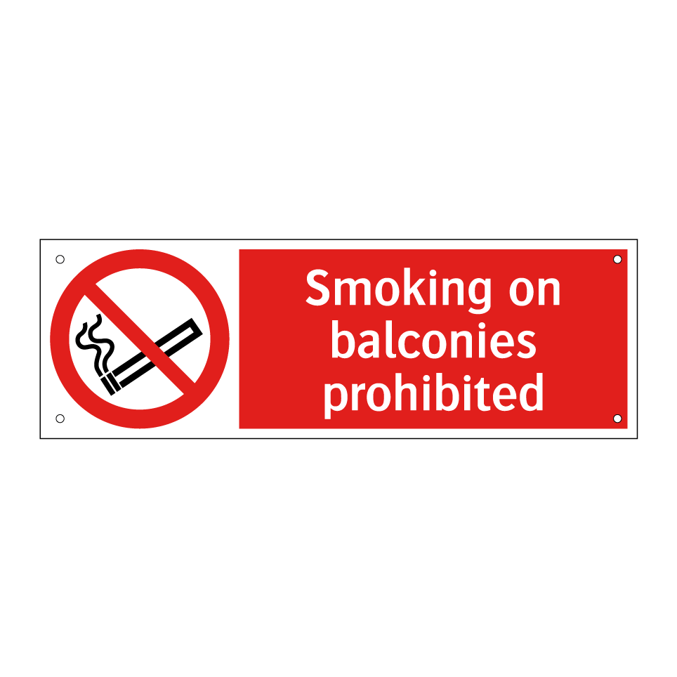 Smoking on balconies prohibited