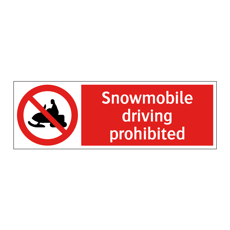 Snowmobile driving prohibited