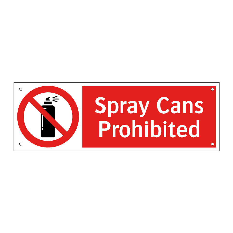Spray Cans Prohibited