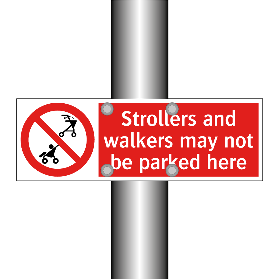 Strollers and walkers may not be parked here