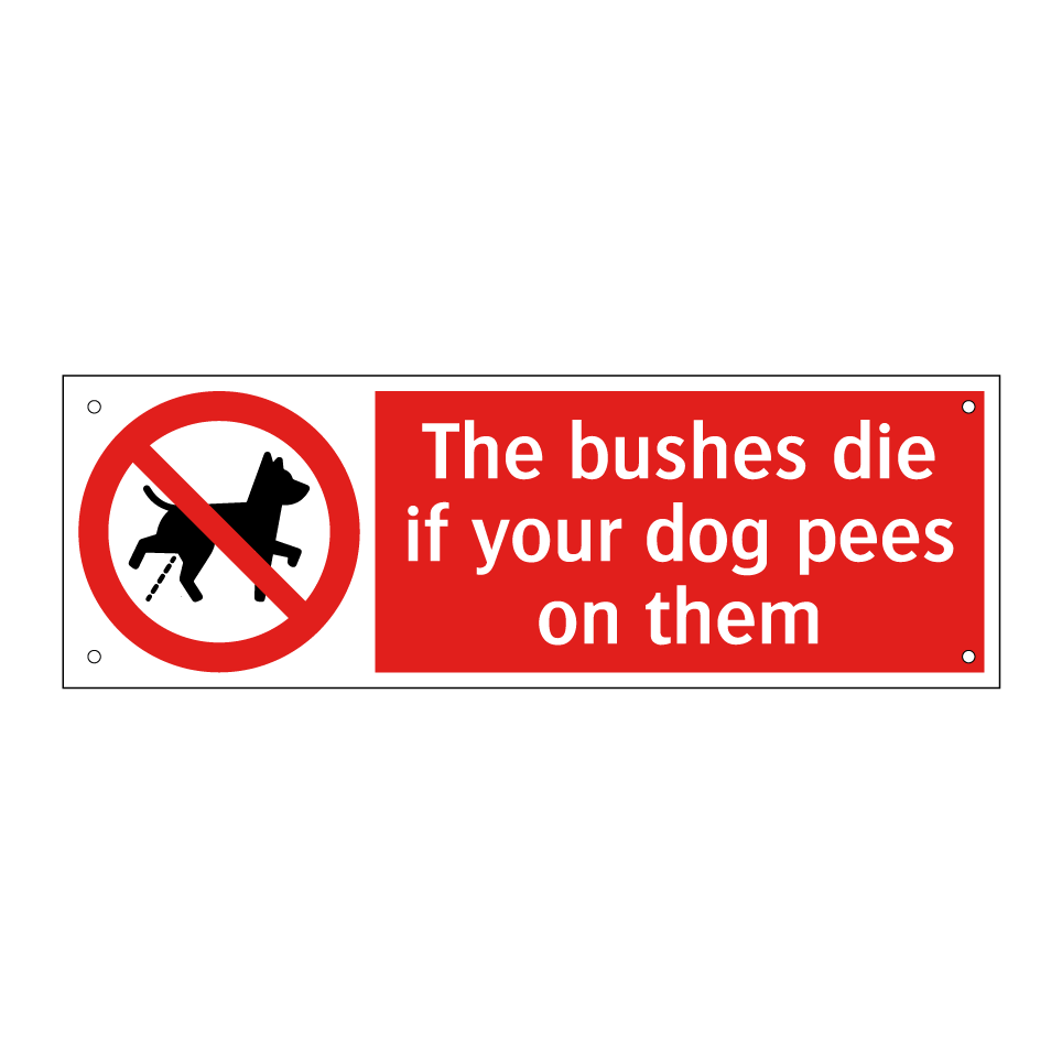 The bushes die if your dog pees on them