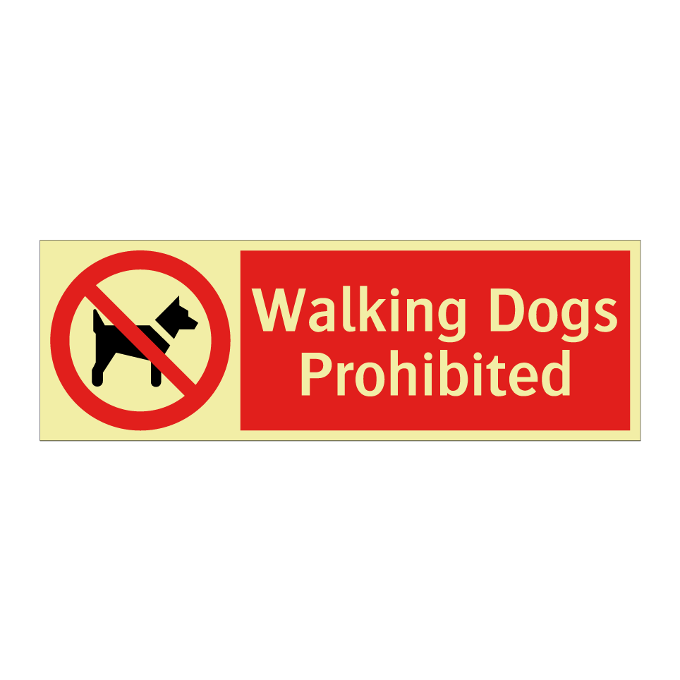Walking Dogs Prohibited
