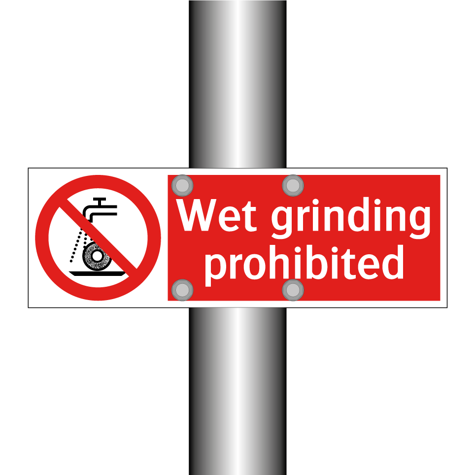 Wet grinding prohibited