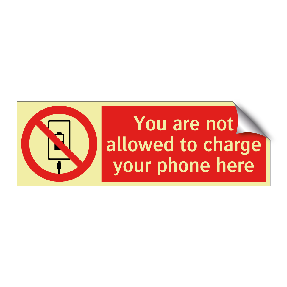 You are not allowed to charge your phone here