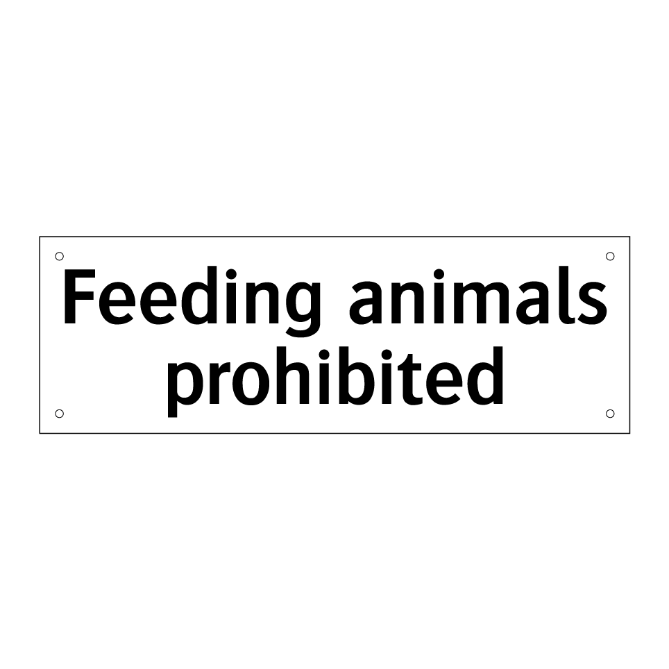 Feeding animals prohibited