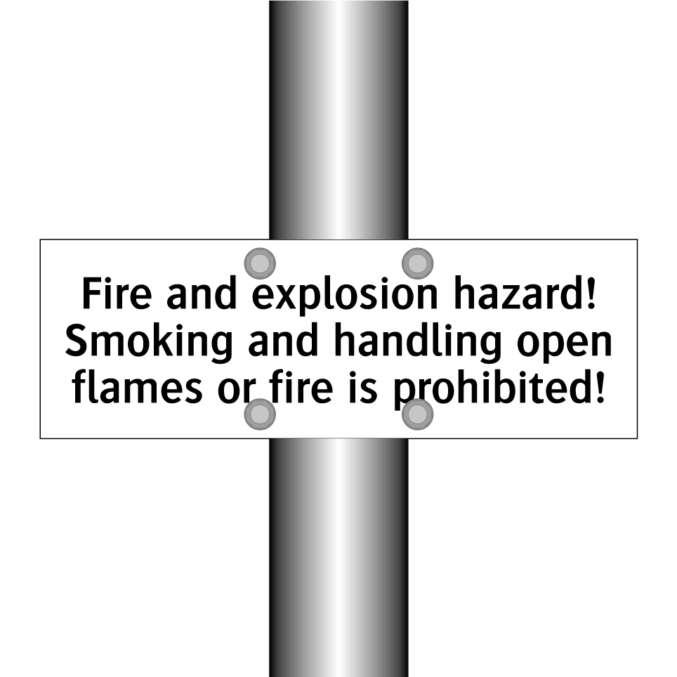 Fire and explosion hazard! Smoking and handling open flames or fire is prohibited!