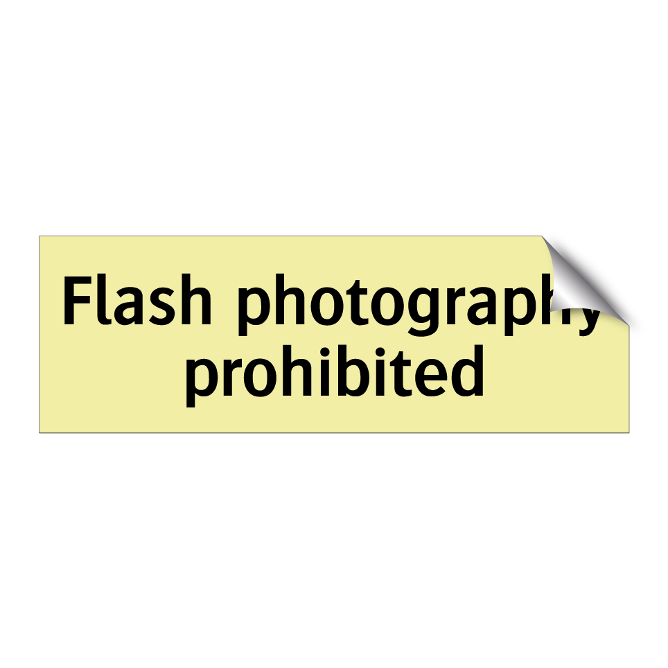 Flash photography prohibited