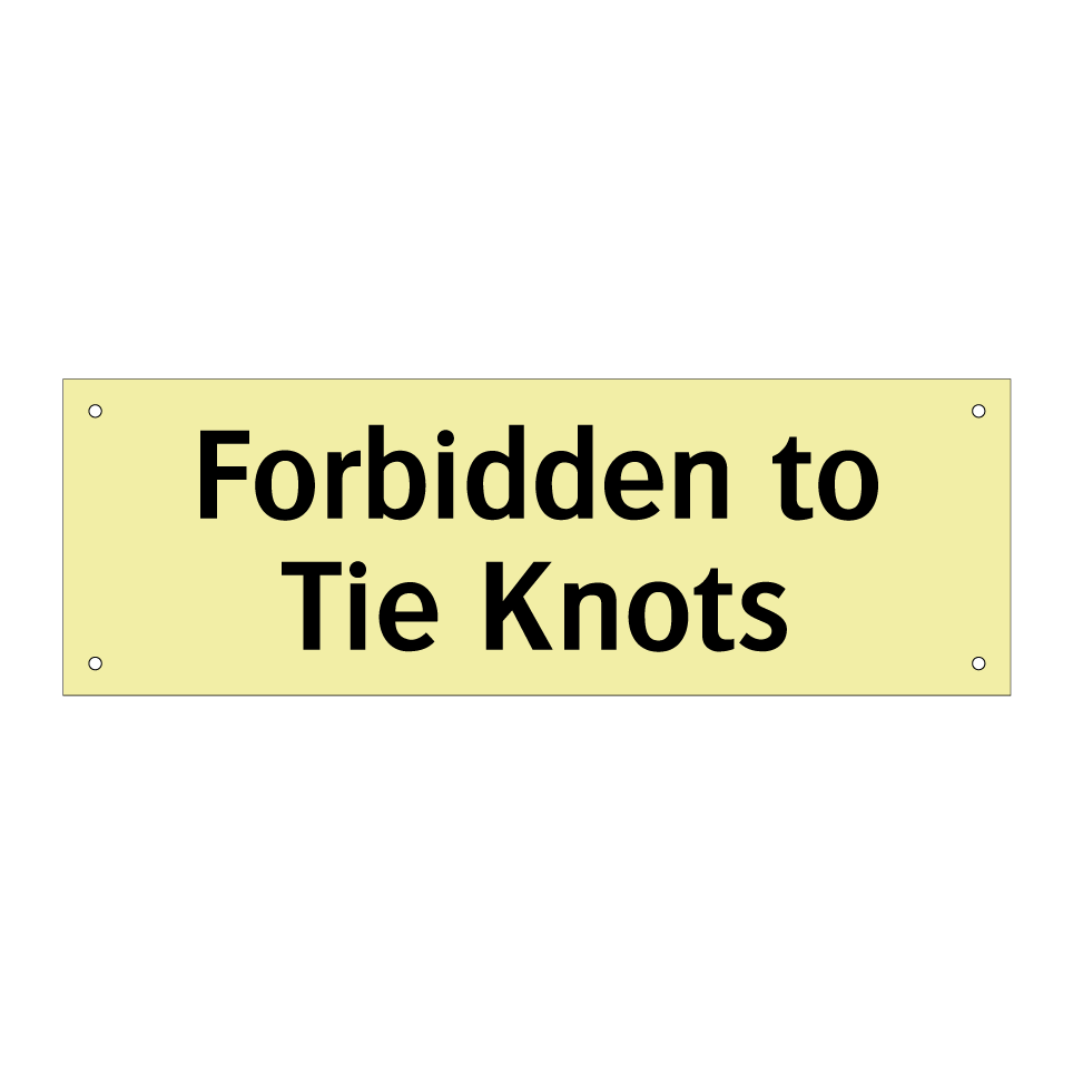 Forbidden to Tie Knots