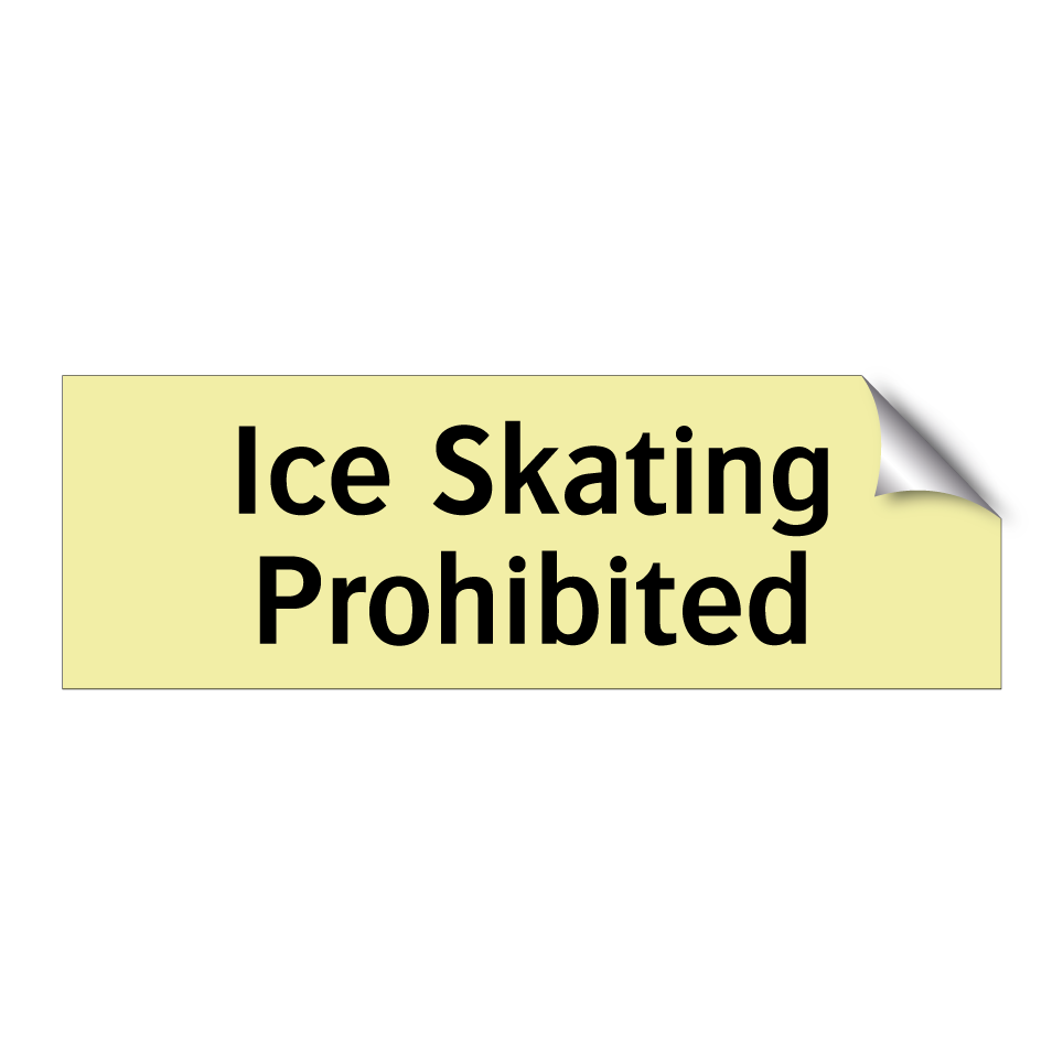Ice Skating Prohibited