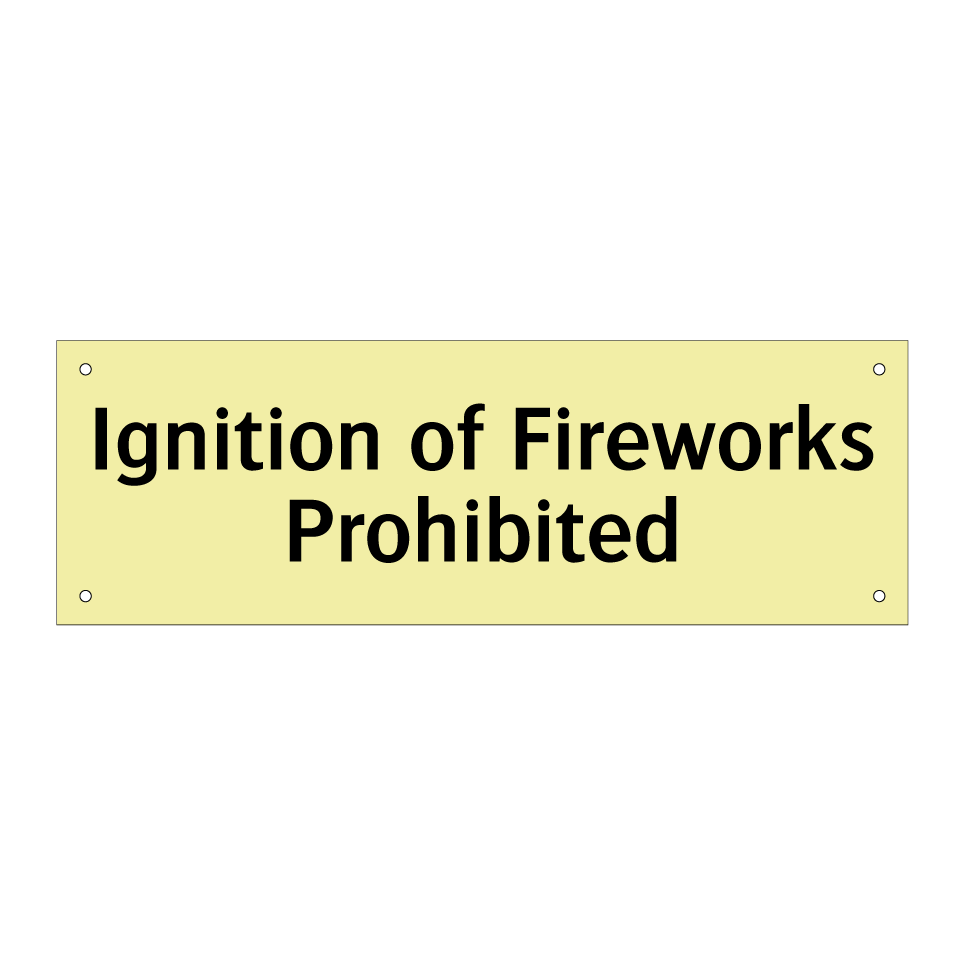 Ignition of Fireworks Prohibited