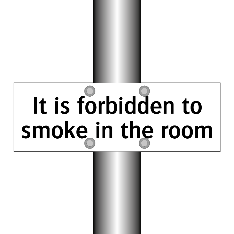 It is forbidden to smoke in the room