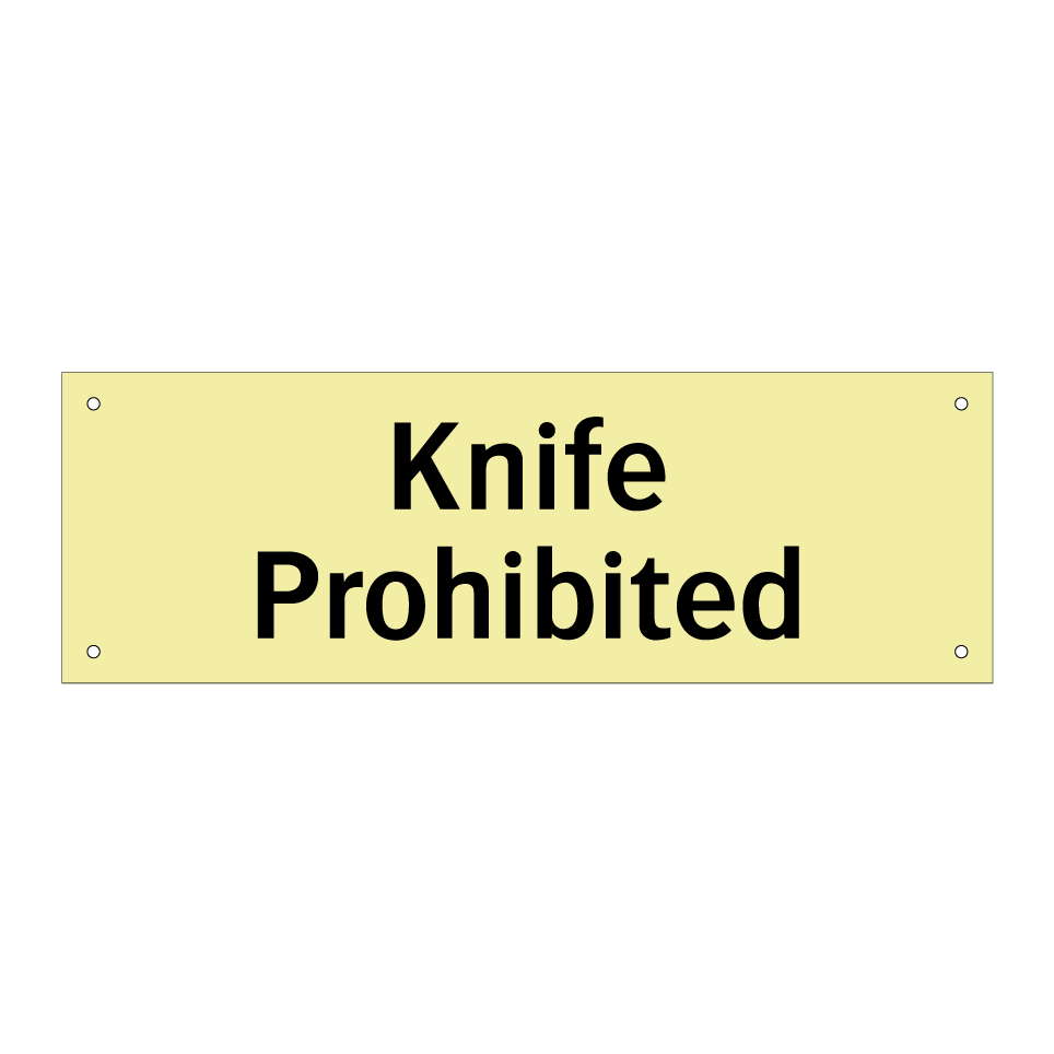 Knife Prohibited