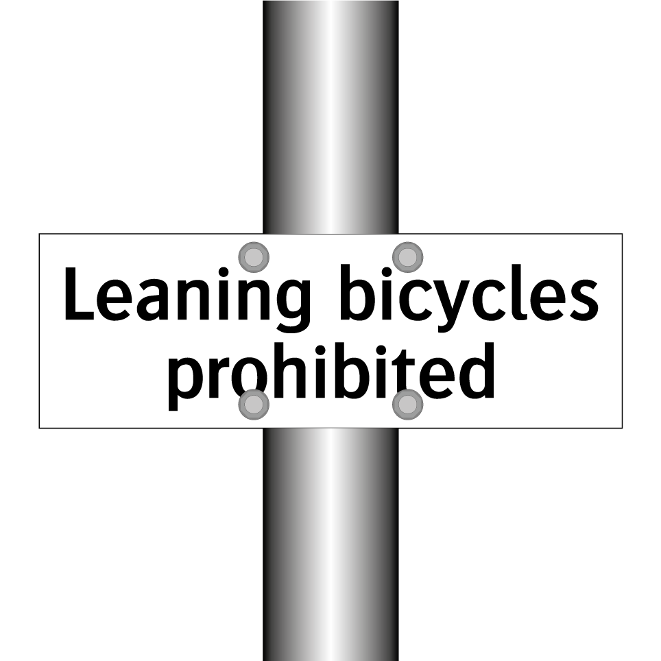 Leaning bicycles prohibited