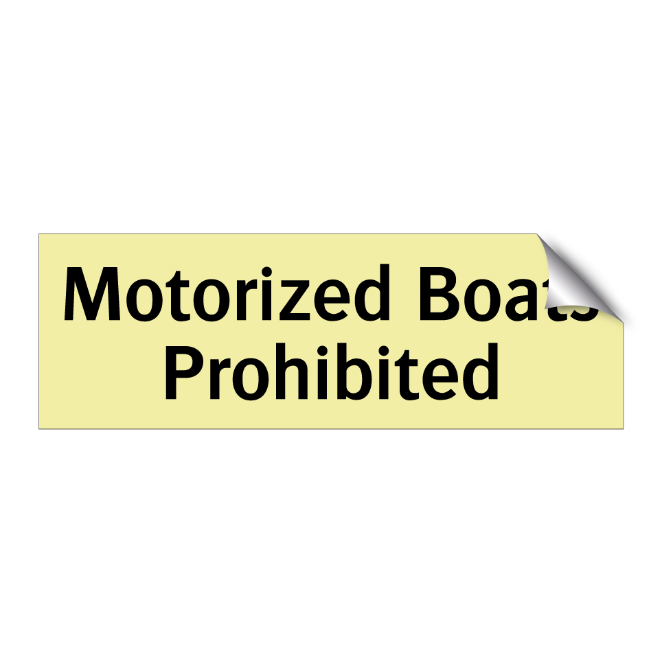 Motorized Boats Prohibited