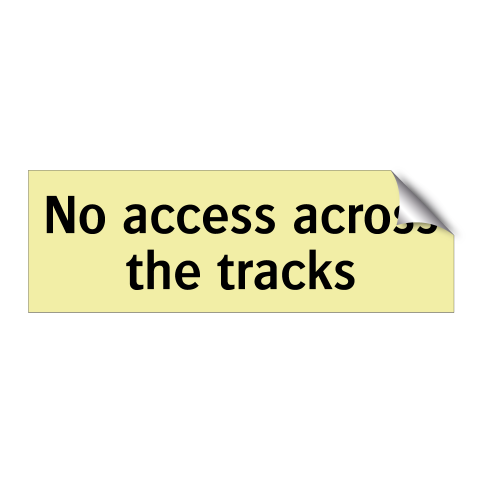 No access across the tracks